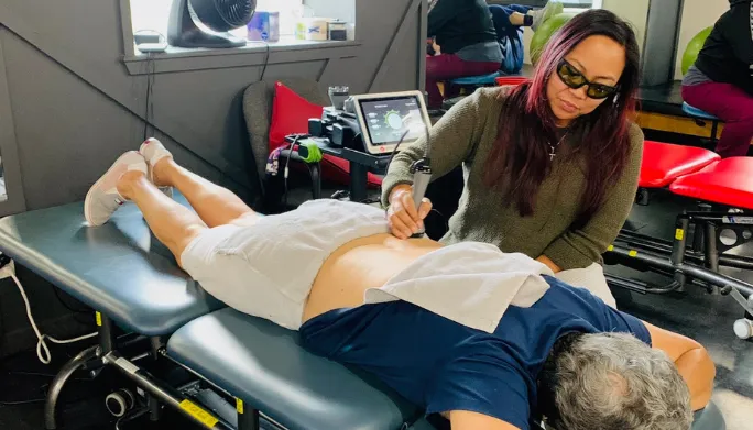 Laser therapy treatment at Avila Physical Therapy